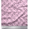 thumbnail image 1 of Soimoi Crepe Silk Fabric Pug Dog Print Sewing Fabric Yard 42 Inch Wide, 1 of 3