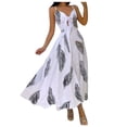 thumbnail image 2 of Baikeli Robes en Liquidation pour Femmes 2024 Mode Femmes Bouton Décontracté Sans Manches Camisole Gilet Col en V Robe Longue Printemps Robes pour Femmes 2024, 2 of 3