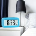 thumbnail image 3 of Alarm Clocks for Bedrooms,Digital Alarm Clock with LCD Screen,Snooze,12/24H,Battery Operated for Heavy Sleepers Adults Desk Travel Office (Blue), 3 of 4
