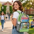 thumbnail image 3 of Whosucclay Polka Dots Pattern 17 Inch Large Capacity Clear Backpack for Girls Boys, Adjustable Straps Heavy Duty Transparent Backpack for High School Kindergarten, 3 of 10