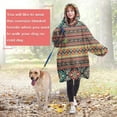 thumbnail image 4 of Wearable Oversized Blanket,Orange Paisley Pattern Wearable Blanket Hoodie for Adults,Cozy Hooded Blankets with Super Pockets,Super Warm Fuzzy Pullover for Women & Men, 4 of 6