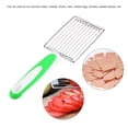 thumbnail image 4 of Cortador de fiambre de acero inoxidable, herramienta para cortar alimentos blandos, jamón, fruta, tomate, cocina (verde), 4 of 8