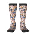 thumbnail image 2 of Picia Women Crew Soft Moisture-wicking Socks Lilies Flowers Pattern Design Cotton Socks, One Size fit All, 2 of 9