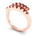 thumbnail image 2 of 0.44 ct Brilliant Round Cut Natural Garnet 14k Rose Gold Band SZ 10.25, 2 of 6