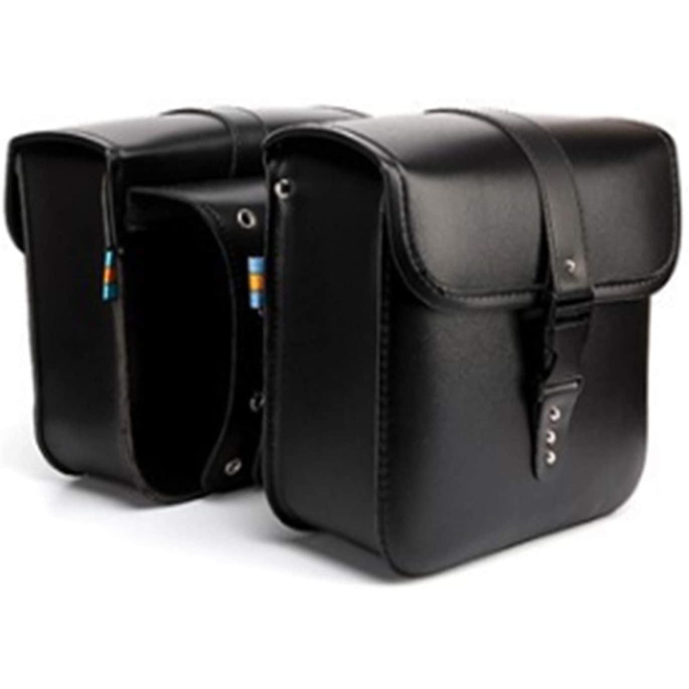 Pair Leather Motorcycle Pouch Luggage Saddlebags Side Storage Tool For Honda 