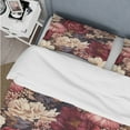 thumbnail image 4 of Designart "Burgundy Peony Victorian Elegance I" Pink Floral Bedding Covert Set - Cottage Bed Set With 2 Shams, 4 of 5