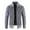 Gray, variant on Full Zip Up Sweater Men Fashion Stand Collar Cardigan Jacket Solid Vintage Plaid Lining Knitted Jackets Business Casual Open Front Cardigans Gray L