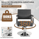 thumbnail image 5 of Silla Para Salón Barbería Vbell Sillón De Barbero Giratorio Sillon Silla Barberia Estetica 360°, 5 of 6
