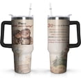 thumbnail image 1 of 30th Wedding Gifts Anniversary Cups, Pearl Wedding 30th Anniversary Cups, 30th Anniversary Cup For Couple Parents Friends, 40 Oz Stainless Steel Tumbler with Handle and Straw (1 PC), 1 of 5