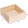 thumbnail image 2 of 8 Pack Unfinished Wooden Box, 6 x 6 Inch Square Rustic Wooden Box Storage Organizer Boxes Small Wood Boxes for Crafts, Centerpiece, Home Decor, Storage, Collectibles, Succulent, Drawer, 2 of 8