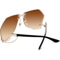 thumbnail image 2 of FEISEDY Women Square Oversized Sunglasses One Piece Fashion Female Big Large Frame UV400 B2251, 2 of 6