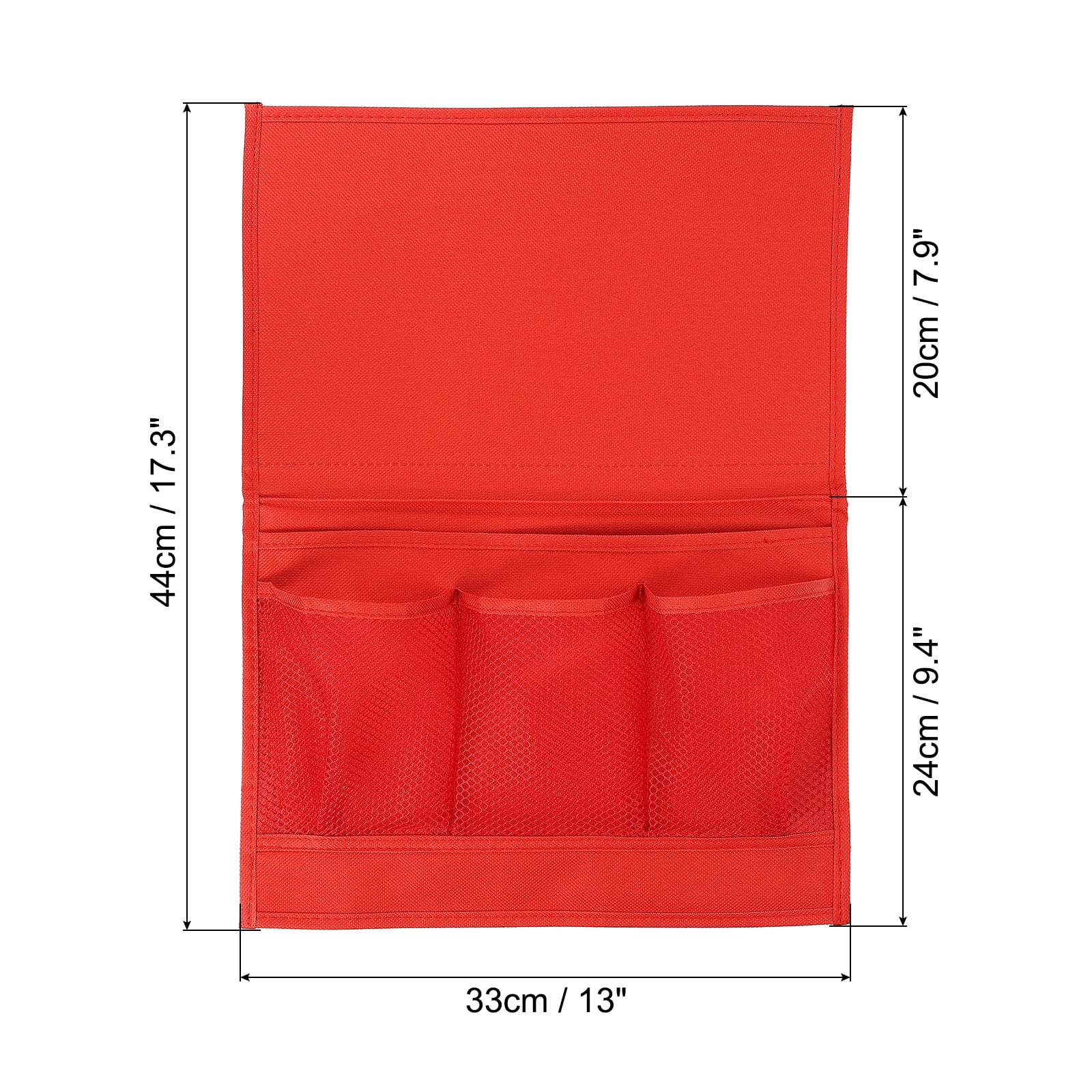 Unique Bargains Bedside Caddy Bedside Organizer Hanging Bag Red