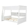 thumbnail image 6 of Bellemave Full XL Over Queen Size Bunk Bed, Wood Queen Bunk Beds with Charging Station and Bookcase Shelves Heavy Duty Floor Bunk Bed for Teens, Adults (Antique White), 6 of 10