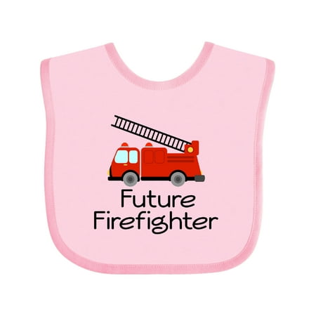 

Inktastic Ladder Truck Future Firefighter Boys or Girls Baby Bib