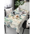thumbnail image 6 of Blue Teal Botanical Table Cloth, Weeping Fall Eucalyptus Leaves Rustic Waterproof Tablecloth for Rectangle Tables, Reusable Washable Fabric Table Cover for Restaurant Kitchen Dining Tables 54"x108", 6 of 6