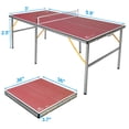 thumbnail image 6 of 6ft Mid-Size Foldable Portable Ping Pong Table Christmas Gift – Indoor Outdoor Game Set with Net 2 Paddles & 3 Balls, 6 of 10