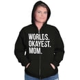thumbnail image 4 of Worlds Okayest Mom Mothers Day Mama Zip Hoodie Sweatshirt Women Brisco Brands S, 4 of 5
