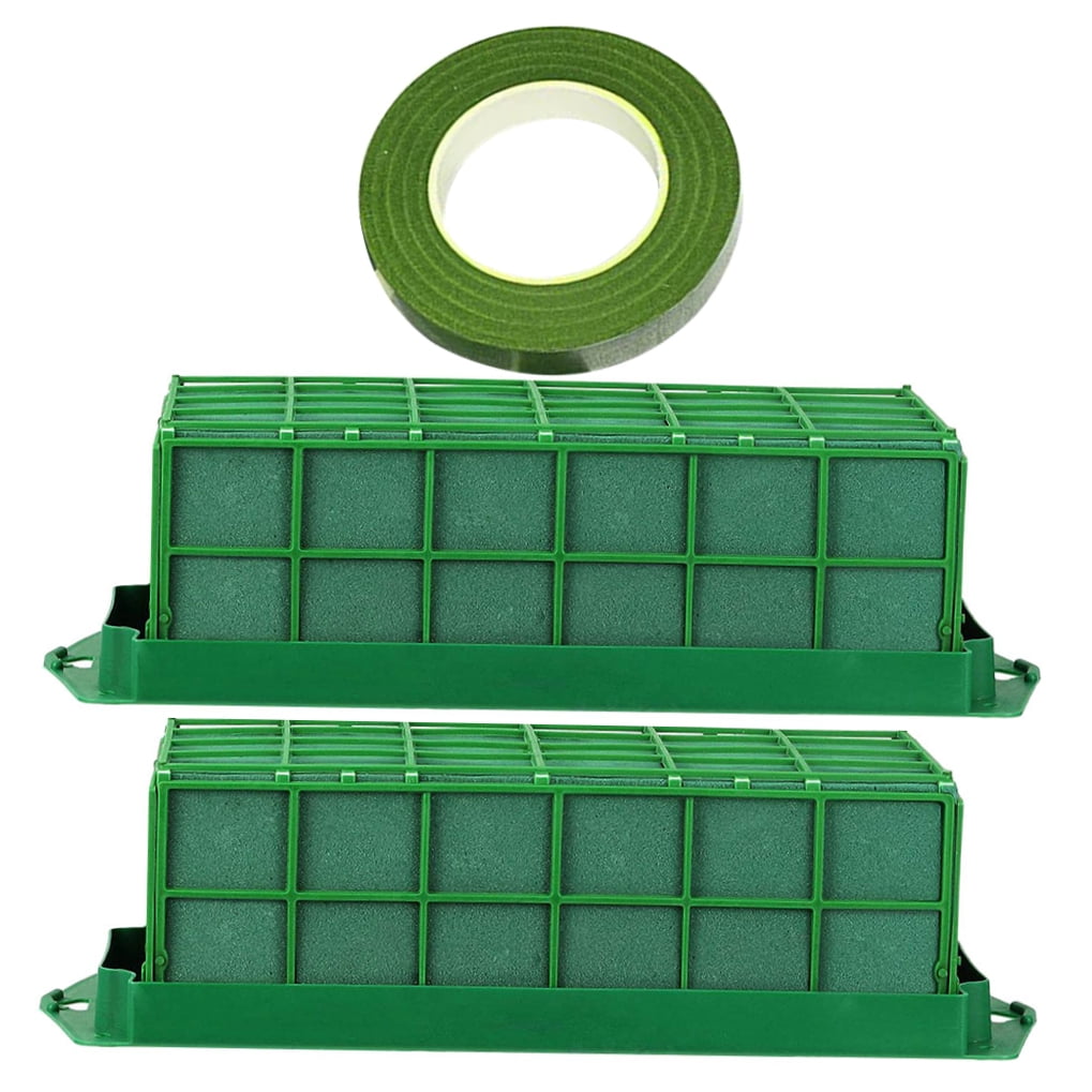 OUNONA Floral Foam Cage for Wedding Flower Arrangements, Decorative Tape Included, Assorted Colors, Ideal for Event and Decor