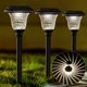 thumbnail image 1 of Paquete de 3 luces solares brillantes para exteriores, iluminación de paisaje duradera, luces solares para jardín, luces solares decorativas para pasarela, patio y césped, 1 of 5
