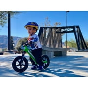 Strider 12 Sport Bike, Green - No Pedal Balance Bicycle for Kids 1 to 4 Years - Includes Safety Pad, Padded Seat, Mini Grips, Flat-Free Tires-Easy Assembly, Tool-Free Adjustments