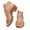 A-Gold520, variant on Womens Heeled Sandals Boho Flexible Sleek Open Toe Ankle Buckle Soft Foam Platform Jelly Heeled Sandals Summer Beach Vacation Sandals