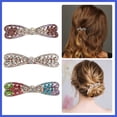 thumbnail image 2 of Vocoste Hair Barrettes for Women Hair Clips Sparkly Hairpin White Multicolor Purple 3 Pcs, 2 of 7