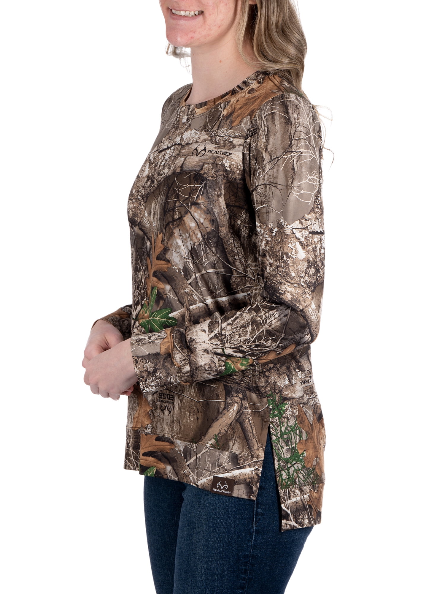 Women's Long Sleeve Camo Tee Hunting Performance Shirt by Realtree