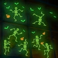 thumbnail image 4 of Wosthever Calcomanías luminosas de pared de Halloween calavera murciélago impermeable calabaza extraíble dormitorio baño calcomanías fiesta favores Kits de decoración para fiestas Wosthever HA068228-00, 4 of 6