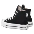 thumbnail image 3 of Tenis Converse Mujer 560845C Negro 23 cm Chuck Taylor en Plataforma de Lona, 3 of 6