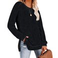 thumbnail image 3 of Gerichy Long Sleeve Shirts for Women Sweatshirt for Women Long Sleeve Tunic Tops Color Block Crewneck Sweatshirts Side Split Womens Tops, 3 of 6