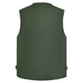 thumbnail image 3 of Bcfgryg Men's Spring And Autumn Vest With Pockets Outer Wear Suitable For Fishing Comfortable Vest Jacket Men's Fleece Jacket Green XXL, 3 of 4