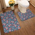 thumbnail image 2 of Yiaed Gnome Love USA Print Bathroom Mat Set 2 Pieces Mat Anti-Skid Pad Ultra Soft and Absorbent Bathroom Bath Mat Contour Bath Rugs for Toilet Base, 2 of 6