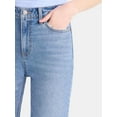 thumbnail image 4 of No Boundaries High-Rise Straight Leg Jeans, 32” Inseam, Women’s, 4 of 5