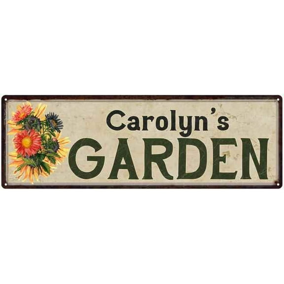 Carolyn's Garden Flower Chic Decor 8x24 Sign Gift 108240017045