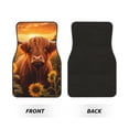 thumbnail image 2 of Balery Vintage Sunflower Cow B Juego de 4 Alfombrillas para Auto, Revestimientos de Caucho Resistente, Diseño Antideslizante, 2 of 7
