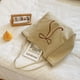 thumbnail image 2 of Bolso Hombro para Mujer Mano Con Lazo Lona Viajes Al Aire Libre (caqui), 2 of 3