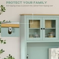 thumbnail image 6 of HOMCOM 71" Freestanding Pantry, Kitchen Buffet with Hutch, Modern Storage Cabinet with Drawers, Glass Doors, and Adjustable Shelves, Light Green, 6 of 10