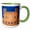 Green/White, variant on 3drose, Italy, Tuscany, Siena, Palazzo Pubblico - Eu16 Rti0030 - Rob Tilley, 11oz Two-tone Yellow Mug