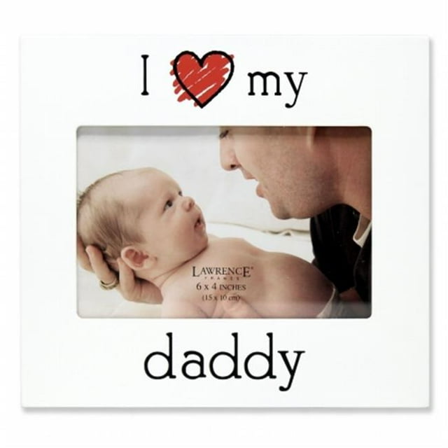 Lawrence Frames 550164 Cadre Photo J'aime Mon Papa - Blanc - 0,67 Po