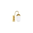 thumbnail image 2 of Living District Kace 1-Light Metal & Glass Wall Sconce in Brass/Frosted White, 2 of 4