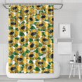 thumbnail image 1 of Ensemble de Rideau de Douche avec Doublure à Boutons-Pression, Rustique Neutre Rétro Boho (5) Rideaux de Douche Doublure de Douche Réutilisable, Rideaux de Salle de Bain en Polyester Décoratifs, 72x72 Pouces, 1 of 4