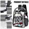 thumbnail image 6 of WWE Clear Backpack Heavy Duty See Through Bookbag Transparent Bag for Colleges School Work Sport Travel, 6 of 7