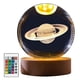 thumbnail image 1 of Base de madera de la lámpara de mesa 3D de la luz de la noche del globo de la galaxia de la luna 3D para la decoración del dormitorio, 1 of 6