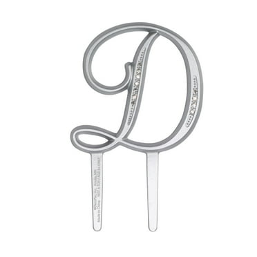 Cake Topper Decor, Everyday Birthday,2.5" D Diamond Letter cake décor for parties and fun18861 (EACH)