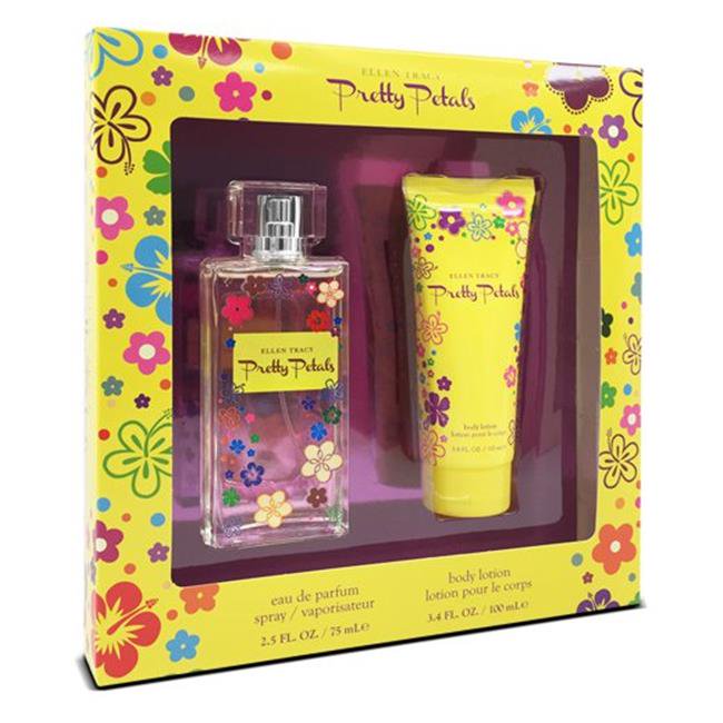 Ellen Tracy 28X122522 2.5 & 3.4 oz Women Pretty Petals EDP Perfume & Body Lotion Set 2 Piece