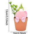 thumbnail image 4 of Dalrosia Easter Mini Bunny Planter, Plastic Easter Bunny Planter Animal Shaped Cartoon Planter Pots for Farmhouse Spring Easter Baskets Decor Vase Filler Decor Tiered Tray Decoration, 4 of 4