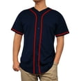 thumbnail image 1 of Lappel Men's Baseball Button Down Jersey College Sports Team Uniforms Size up to 3XL Short Sleeve Athletic Sports Tee Shirts Made in USA, 1 of 4