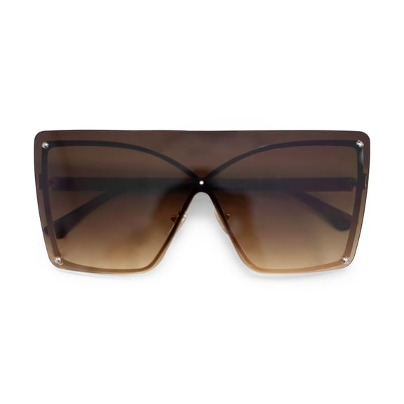 Brown Tinted Square Frame Sunglasses