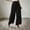 Black, variant on Idoravan Women's Size Pants Fashion Women Summer Bow Casual Loose High Waist Pleated Wide Solid Trousers Pants