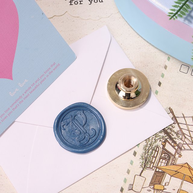 Cuadros Decorativos Sello de cera con letras góticas, sello Vintage para álbum de recortes, herramienta de Hobby para la cabeza (P)